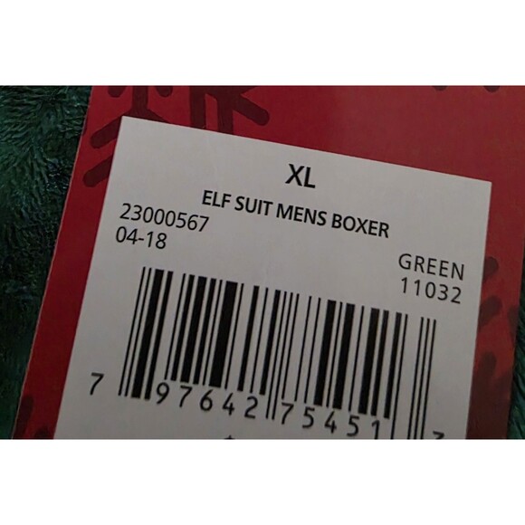 NEW Max Deco Christmas Green Elf Boxer Shorts W Bells Mens Size XL Extra Large - Picture 5 of 9